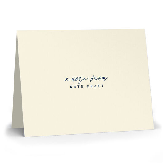 Handwritten Sentiment of Choice Folded Note Cards - Raised Ink